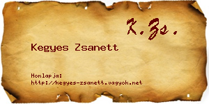 Kegyes Zsanett névjegykártya